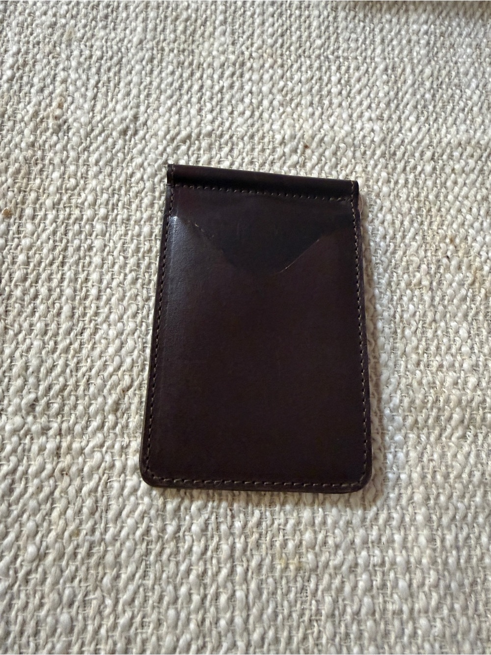 Freedman’s Men's Leather Money Clip Card Holder - Dark Brown